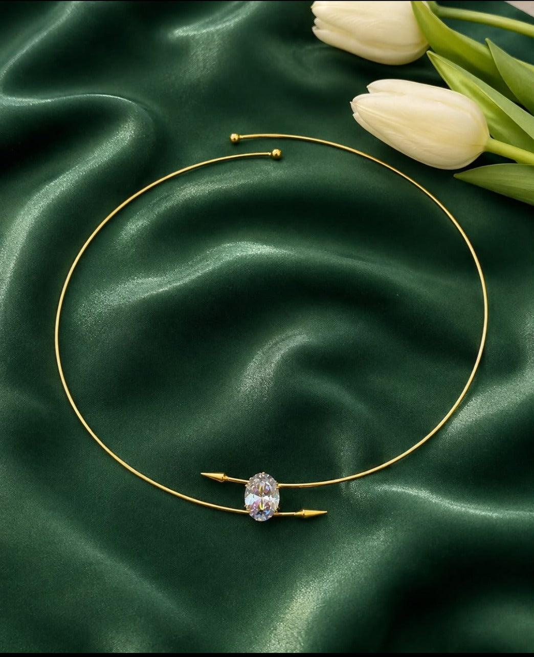 Celestial Spark Torque Necklace