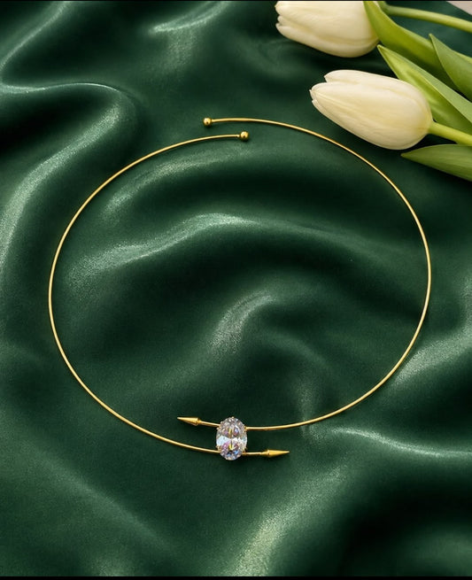 Celestial Spark Torque Necklace