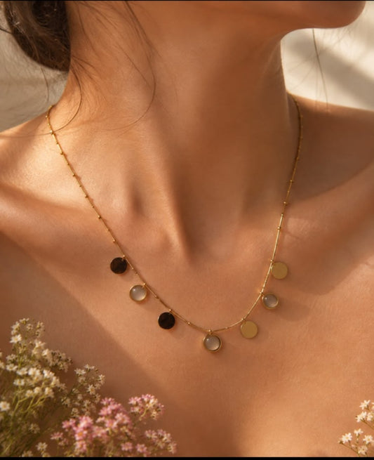 Golden Halo Charm Necklace