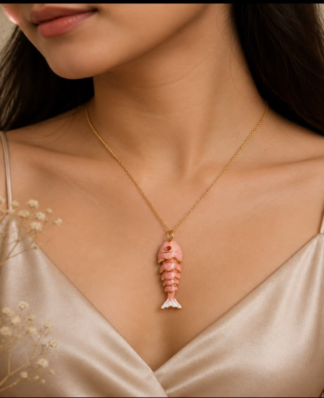 Blush Koi Pendant