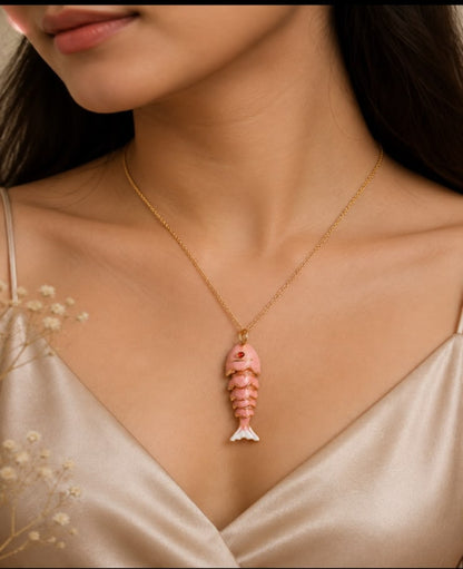 Blush Koi Pendant