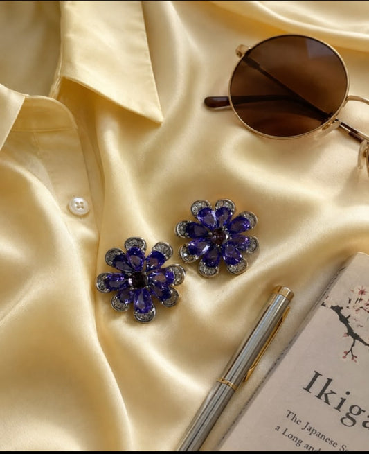 Crystal Flower Earrings