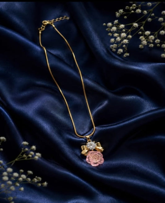 Pink Rose Pendant