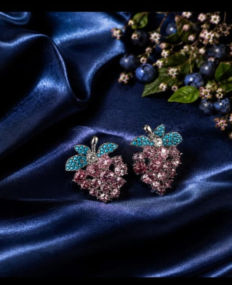Crystal Grape Earrings