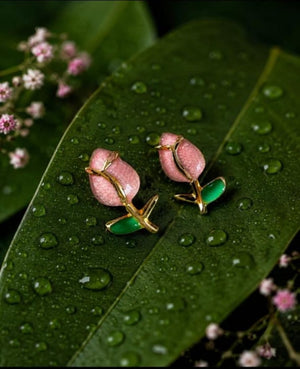 Blushing Tulip Studs