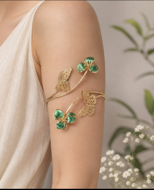 Emerald Butterfly Arm Cuff