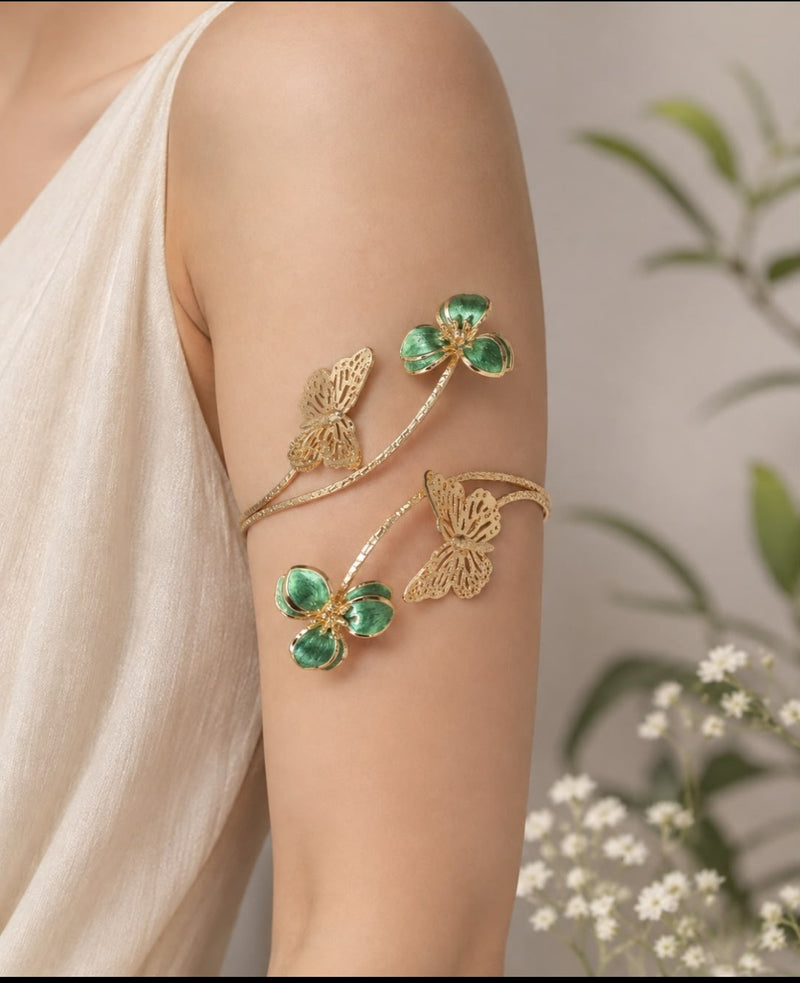 Emerald Butterfly Arm Cuff